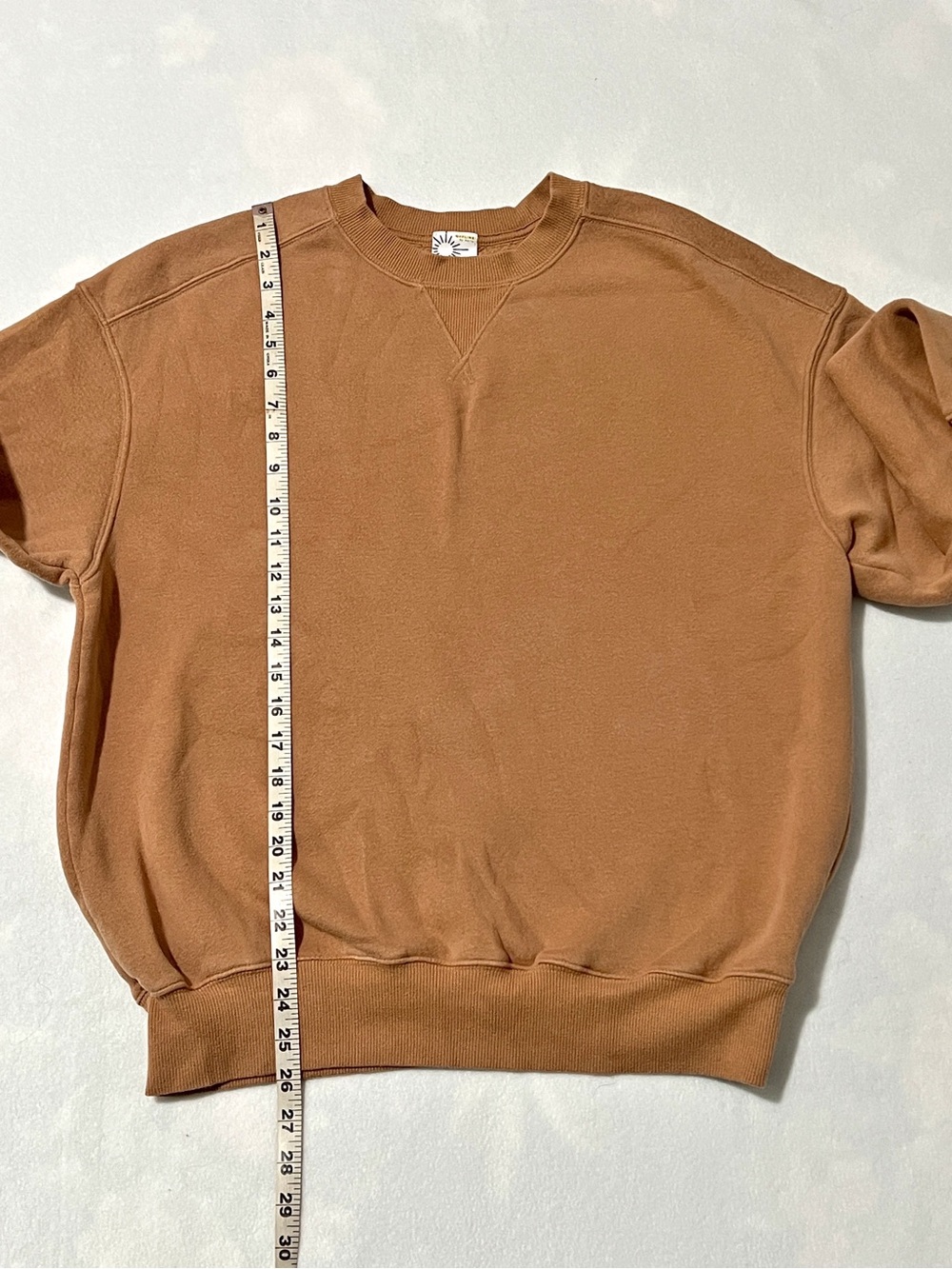 Aerie Brown Crewneck Sweatshirt Oversized Lounge Comfy XS - Picture 6 of 6